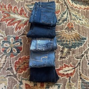 Jean Bundle of 5 Pairs Women’s Blue Skinny Express & American Eagle Size 4